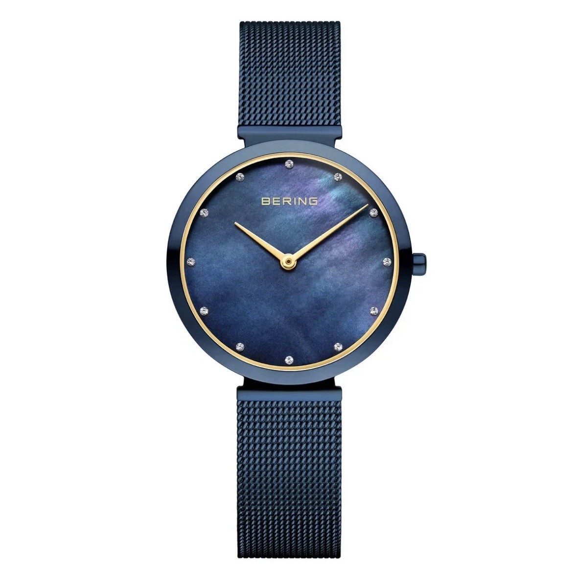 Bering Classic 18132-399 Women’s 32mm Crystal Accent Blue MOP Dial Watch