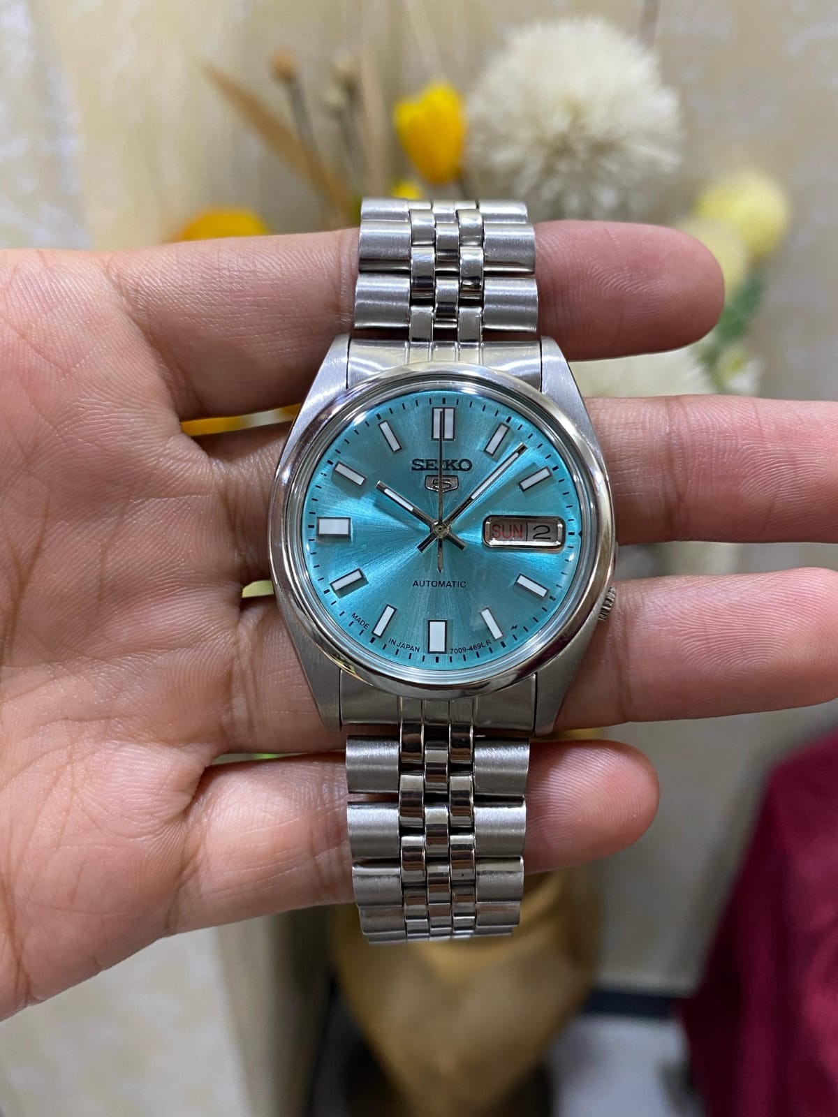 Seiko 5 Automatic Ice Blue 🧊 Dial Men’s Watch Japan Made 7009