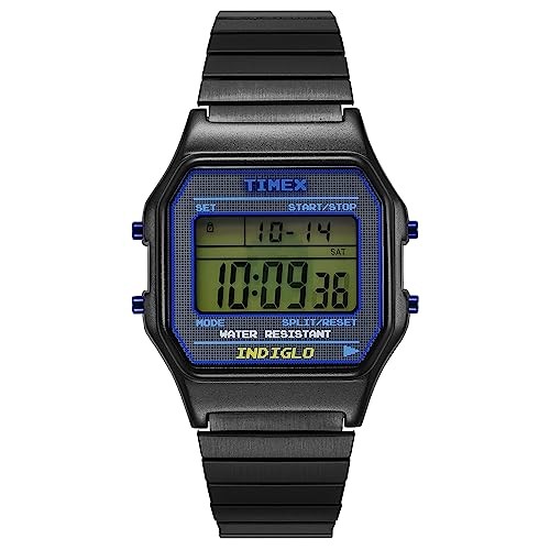 TIMEX PAC-MAN Digital Watch TW2V94200 34mm Classic Square Black Metal Y864771