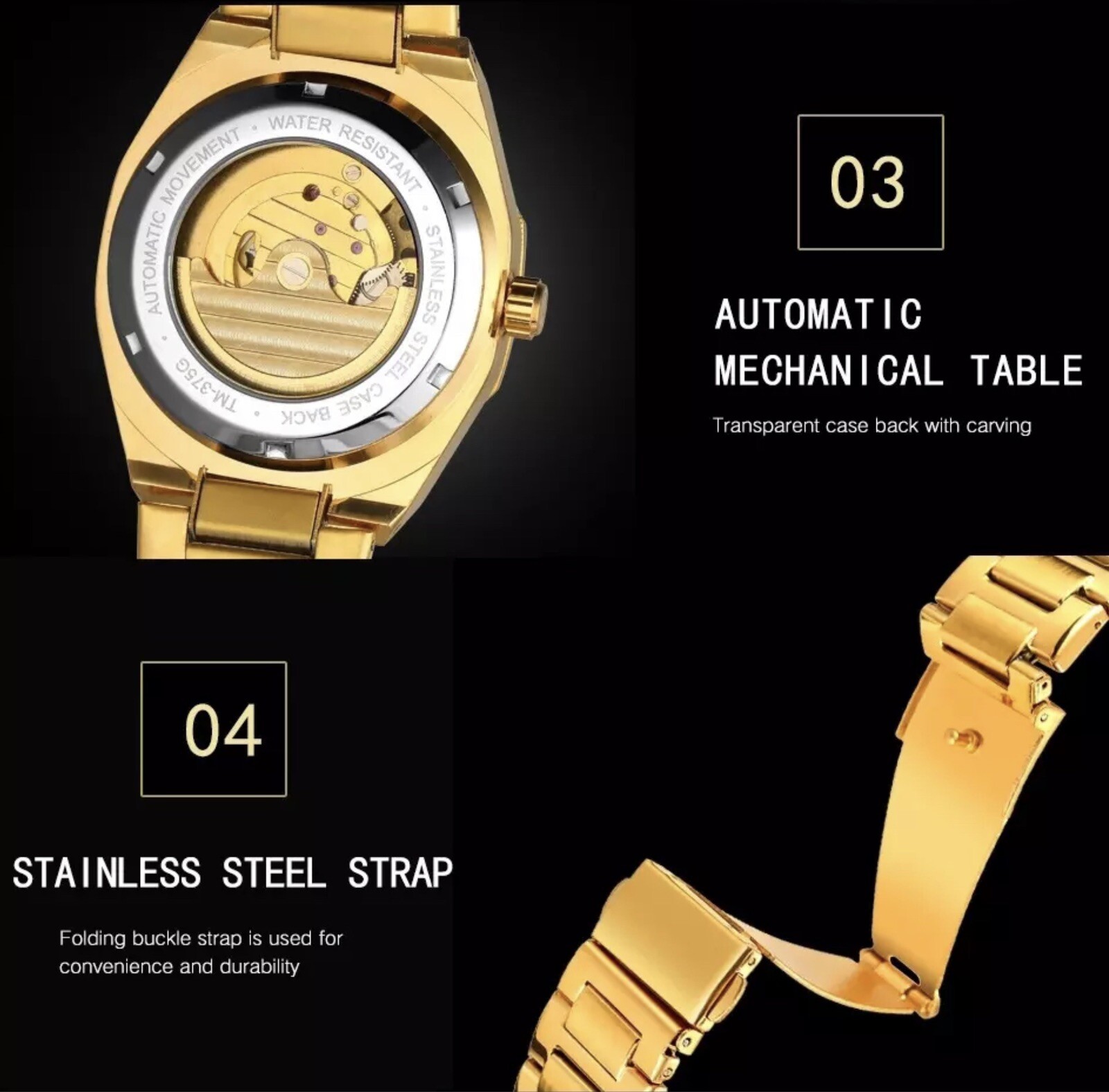 ⌚Men’s Watch Skeleton Mechanical Luminous Luxury Waterproof Sport Wristwatch NEW