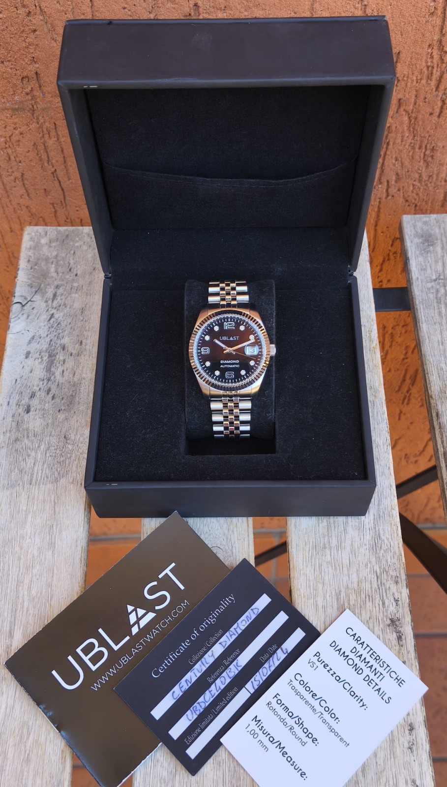 Ublast Century Diamond Automatic UBDCE40BK Black Full Set Watch