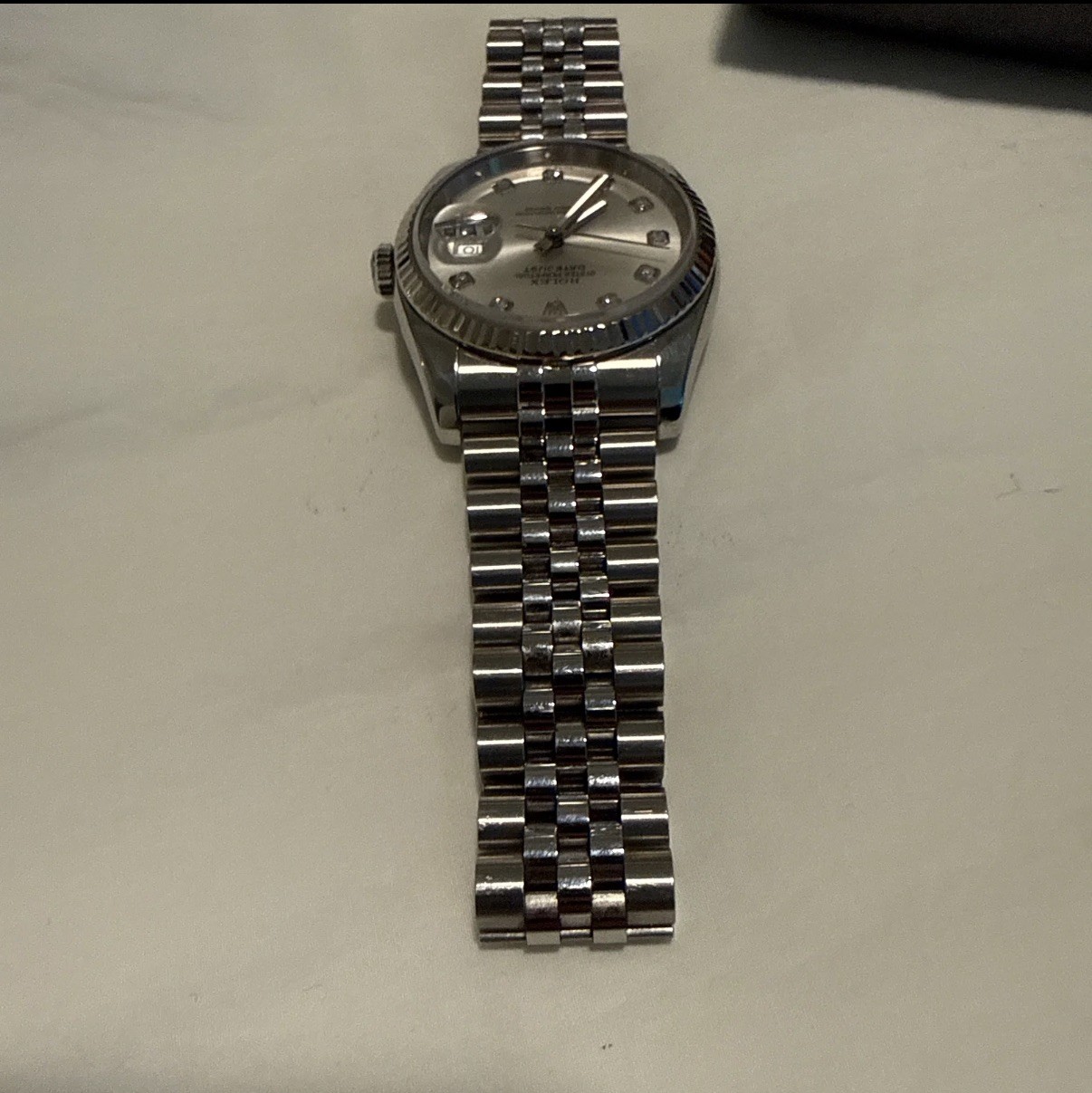 Rolex Datejust 36mm Diamond Set, Fluted Bezel, Jubilee, Silver