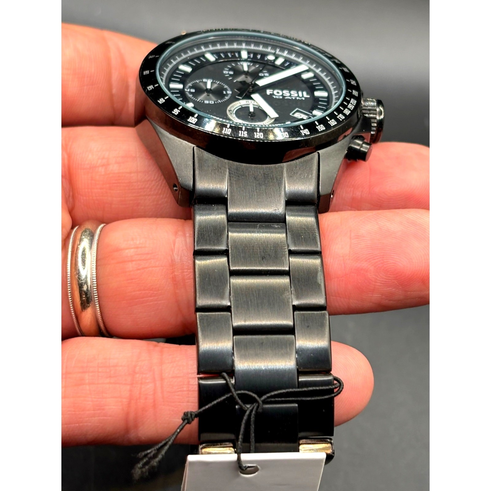 Fossil Decker CH2601 Black IP Stainless Steel Chronograph Men’s Watch NIB