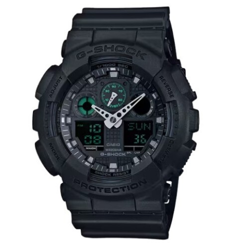 Casio Men’s Watch G-Shock Black Resin Strap Anti-Magnetic Ana-Digital GA100-1A1