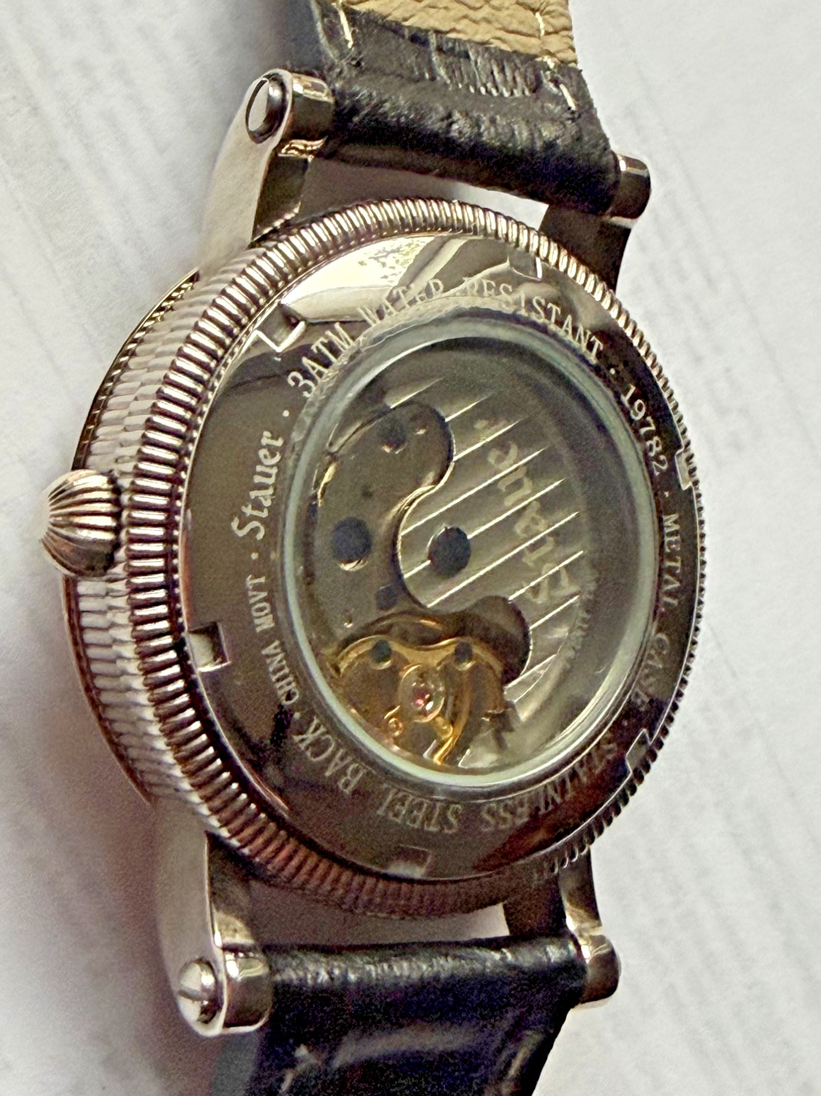 STAUER AUTOMATIC MOVEMENT MEN’S WATCH 19782 NEW /OLD STOCK