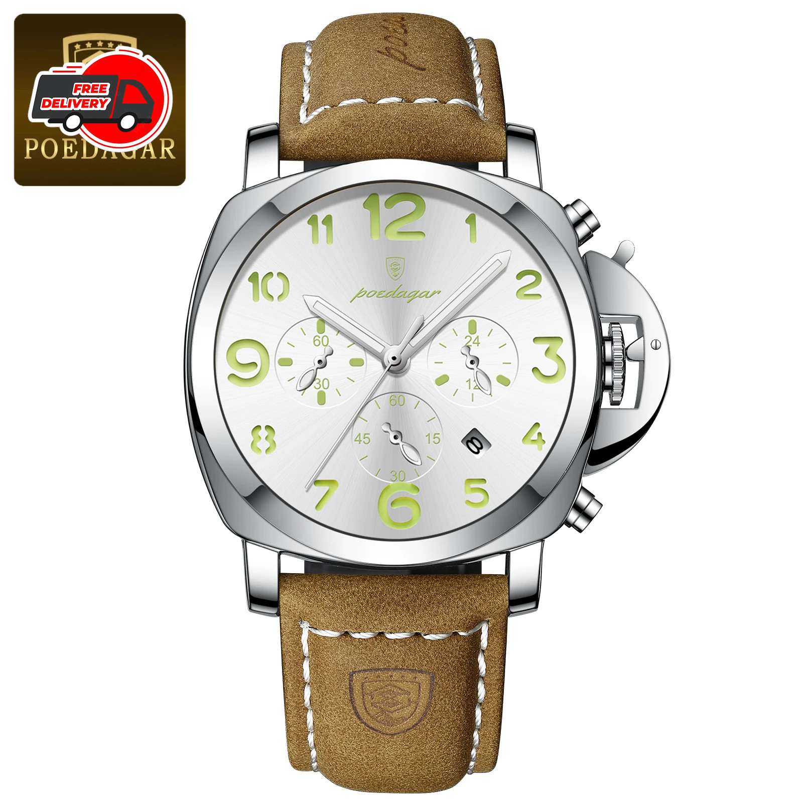 Tourbillon Leather Watch Men’s Automatic Mechanical Waterproof Wristwatches