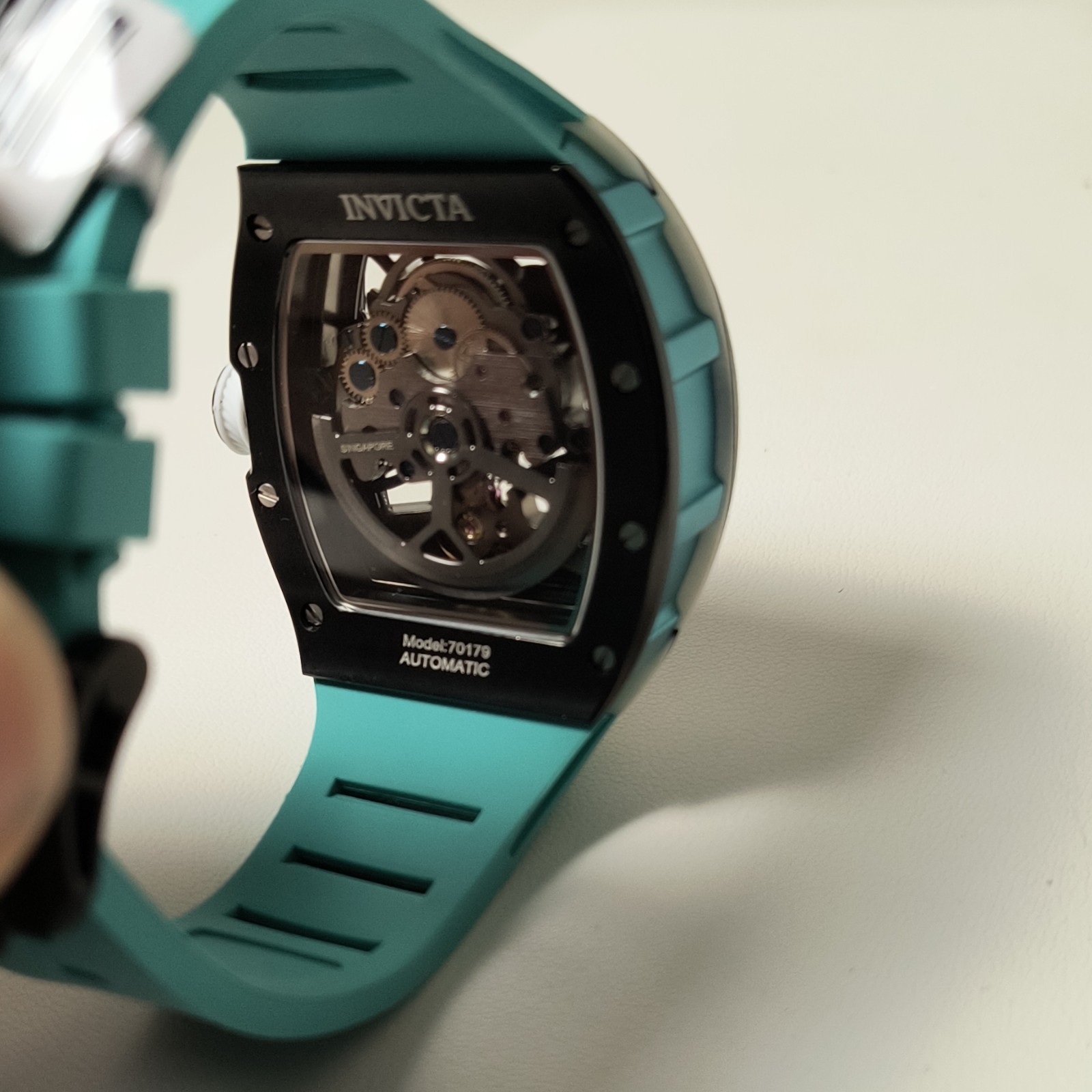 Invicta Automatic S1 Rally Interstellar Tiffany Blue Silicone Strap Watch Box