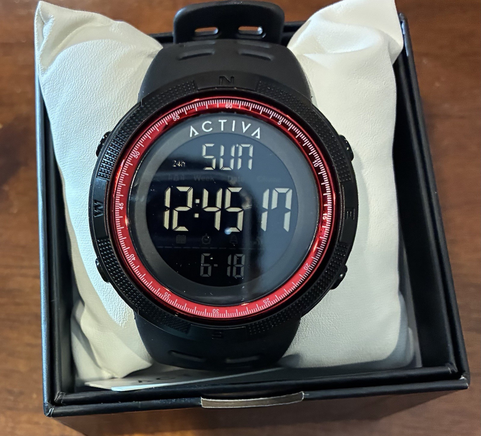 Activa X Invicta Men’s Quartz Digital Chronograph Date 50mm Black Red