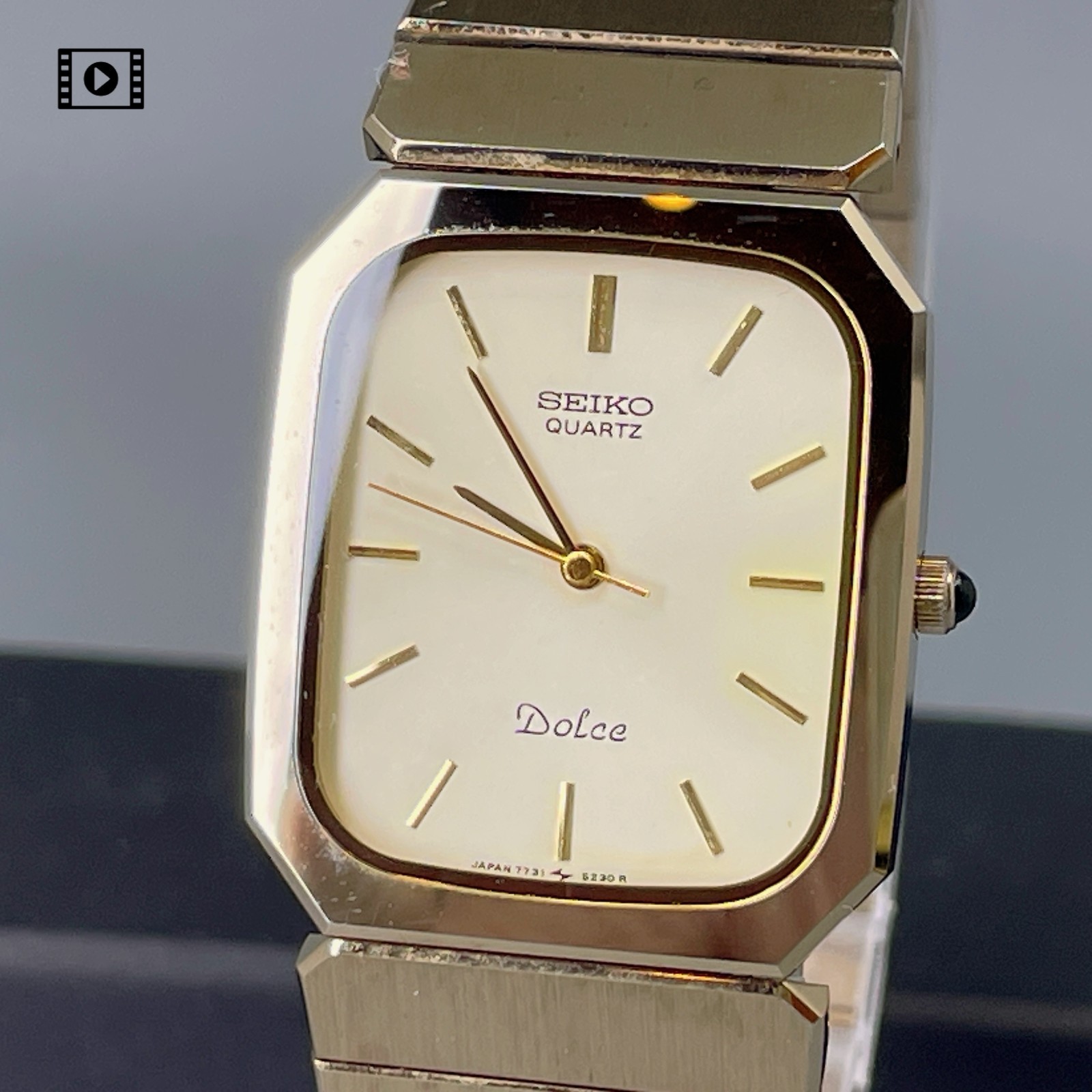SEIKO Dolce 7731-5200 Tungsten Vintage 1989 [US Stock] Quartz Mens Watch *N.MINT