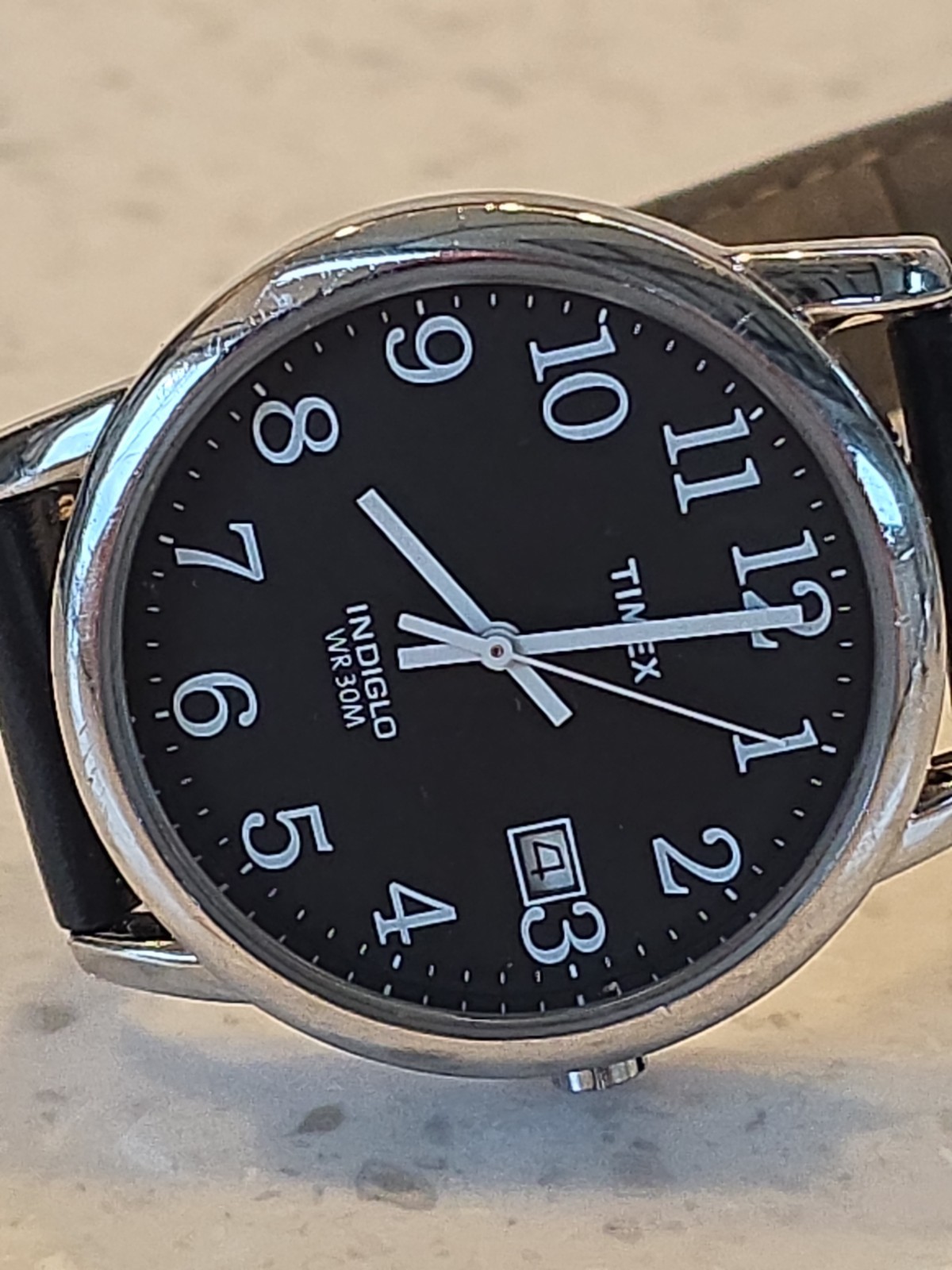 Timex Indiglo Easy Reader T2N370 WR 30M Date Classic Black Tone Men’s Watc (68C)