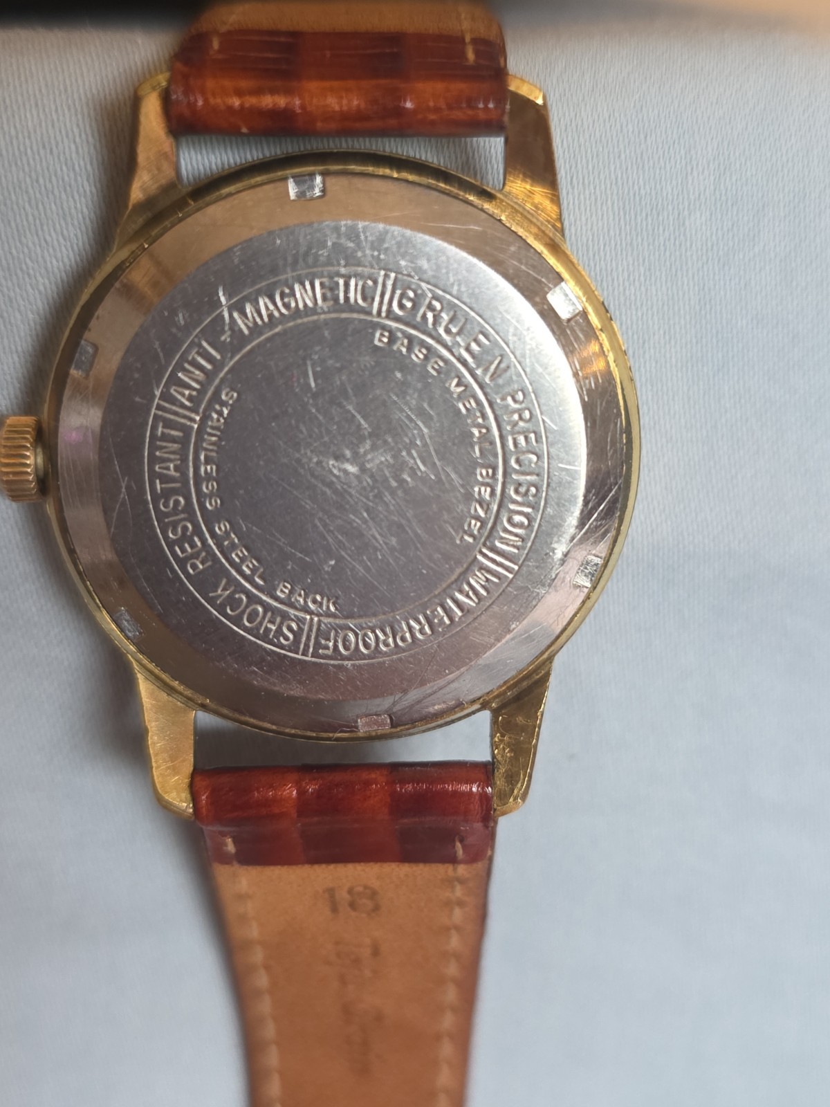 Gruen precision Linen Dial Wind Up Watch Vintage