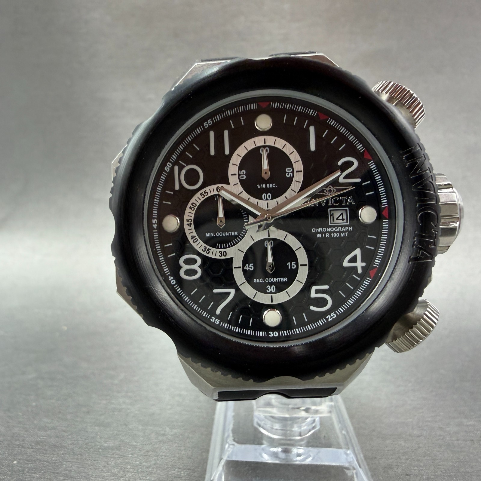 Invicta I Force Chronograph Watch Men 50mm Black Dial Steel Date 17169 New Batt