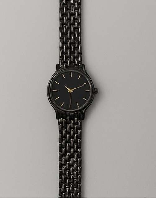 PORSCHE Style QUARTZ Race Sport Casual Dress Black Steel Men’s Watch VINTAGE 80s