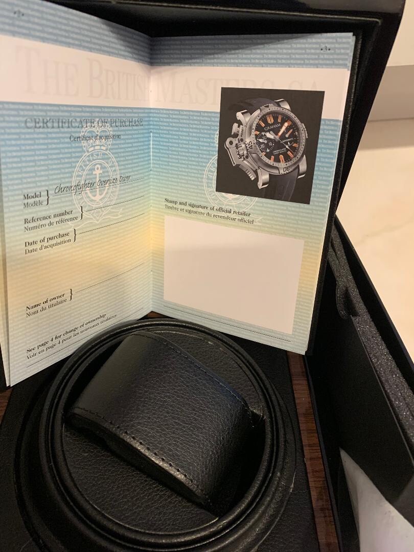 Graham Chronofighter Oversize Diver Deep Black Seal Rare NEW