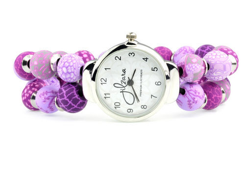 NEW JILZARA Premium Clay 8mm Beads LILAC PURPLE KEEPSAKE Watch