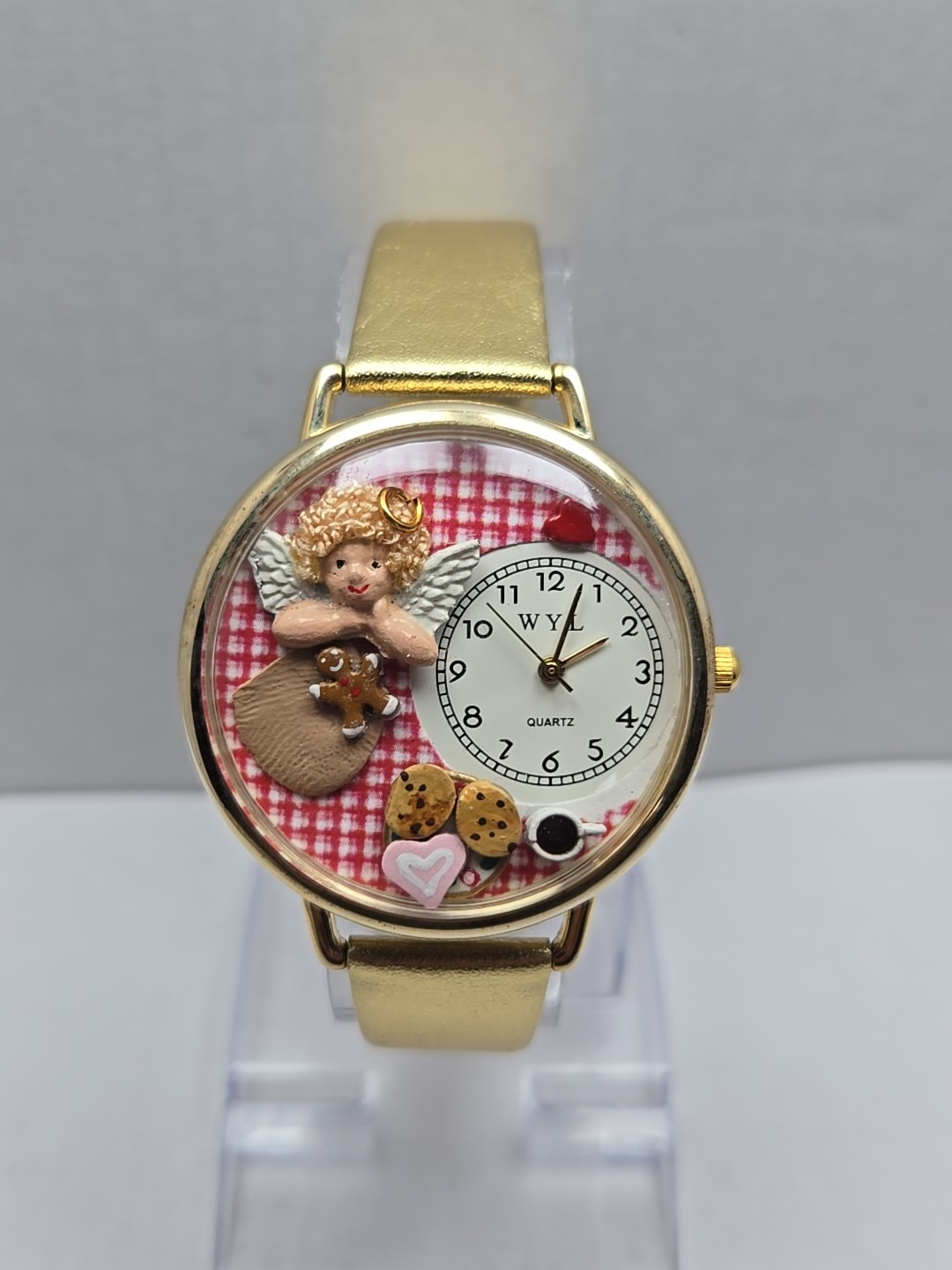 Womens WYL Whimsical Gifts Picnic Cookies Angel Watch Handmade New Battery