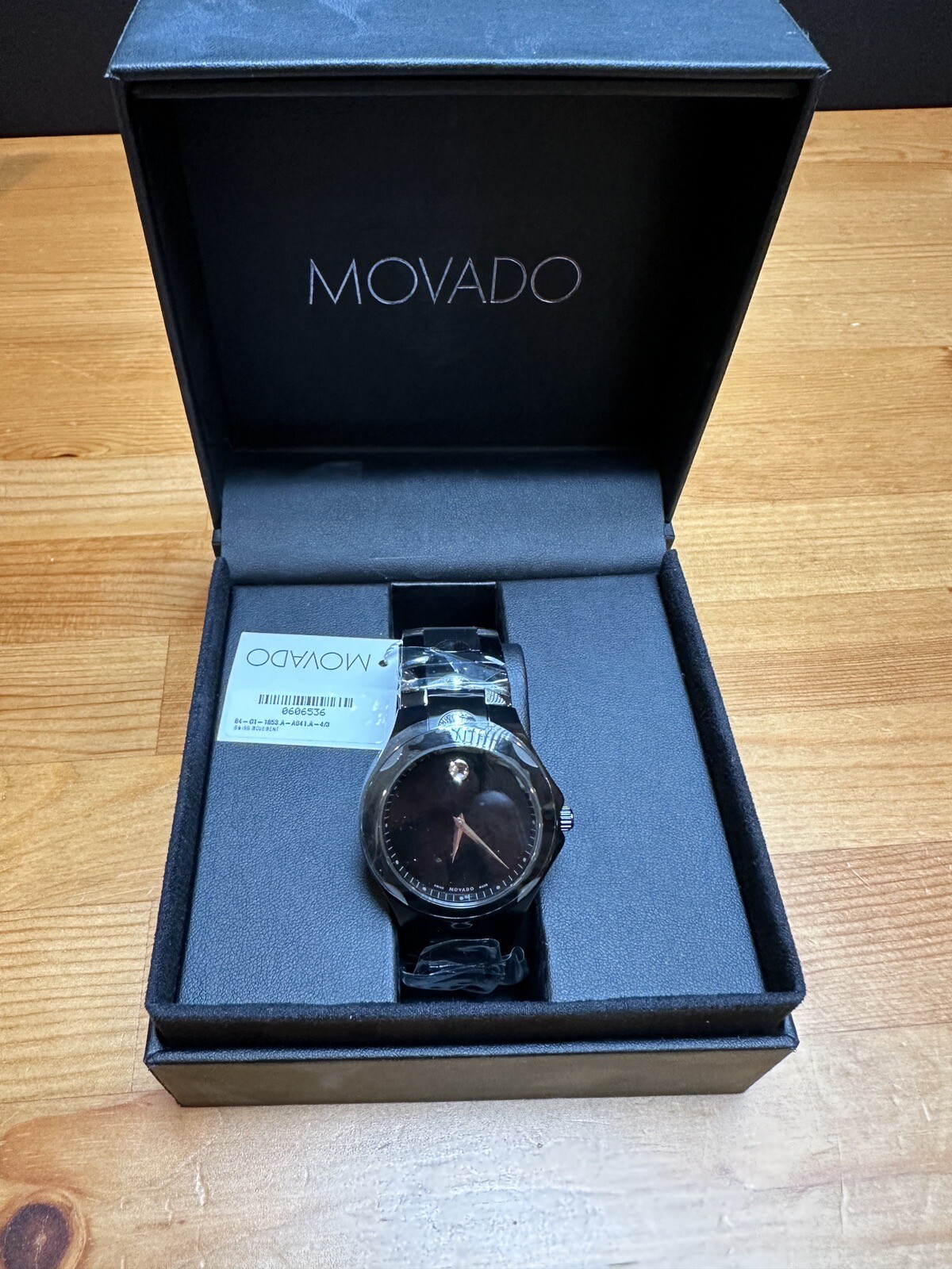 Movado Luno Sport 40mm Black Dial Black PVD Mens Quartz Watch 0606536