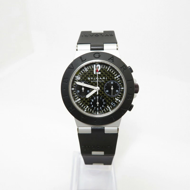 Used BVLGARI aluminum Chrono carbon 38mm AC38TA Wrist watch Automatic