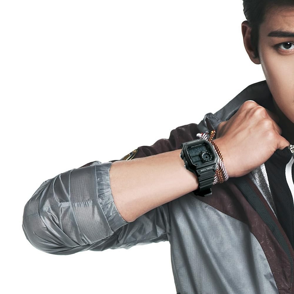 Men’s Digital Multi Function Watch Dual Time Alarm Stopwatch Countdown