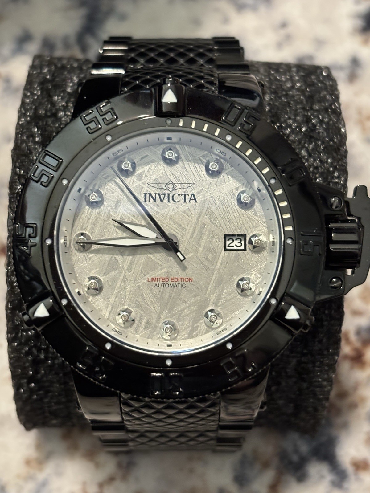 Invicta Limited Edition Men’s Automatic Subaqua Noma III Black SS Meteorite dial