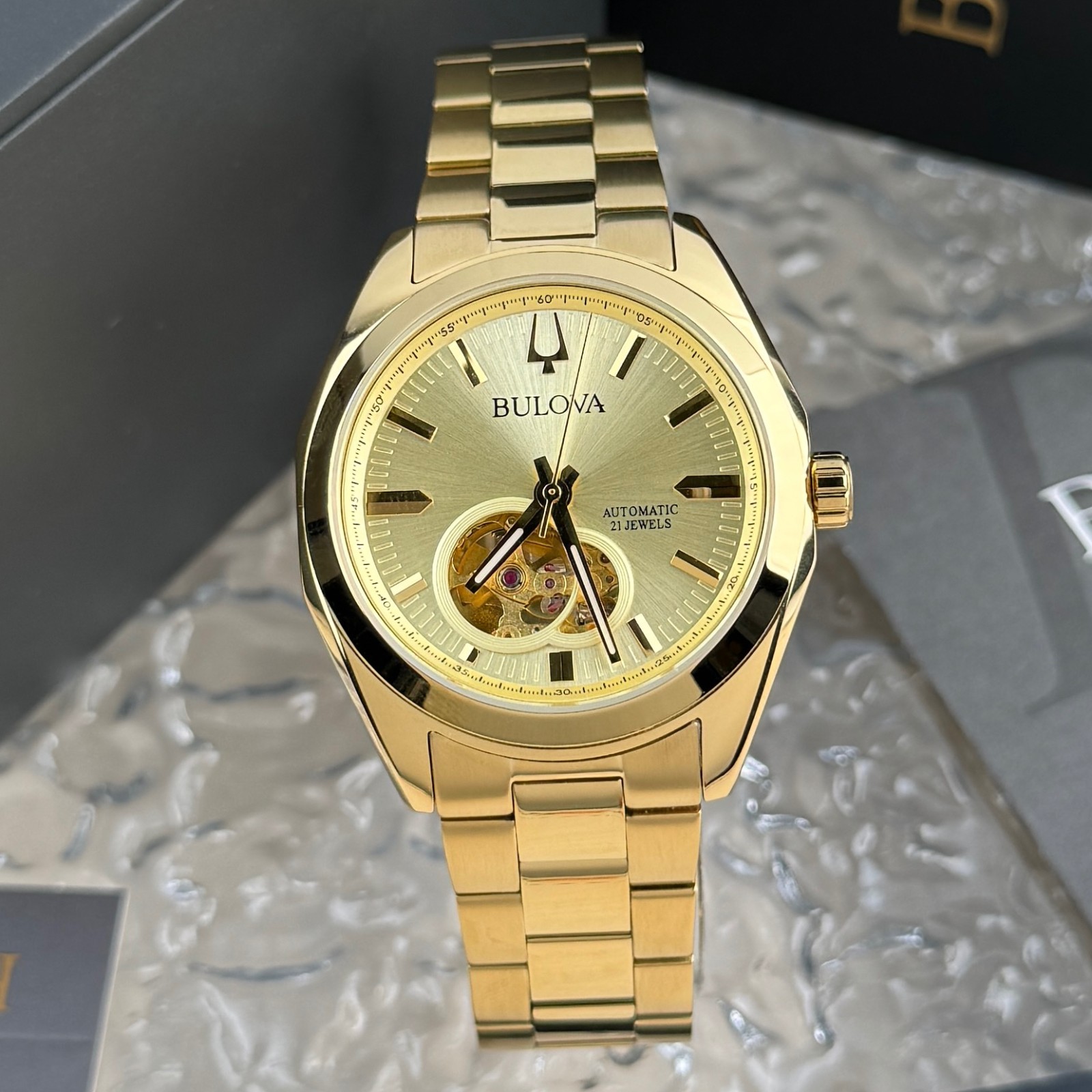 Bulova Classic Surveyor Automatic Champagne Dial Men’s watch 97A182