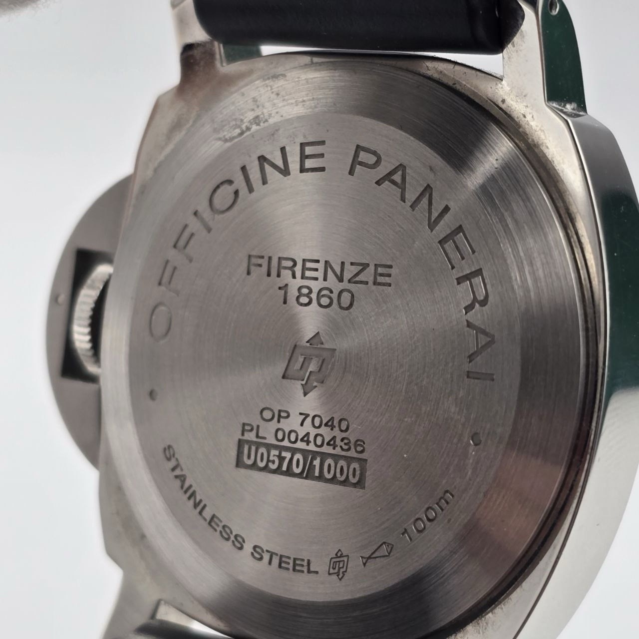 Panerai Luminor Base Logo Stainless Steel Black Rubber Strap 44mm Watch PAM01000