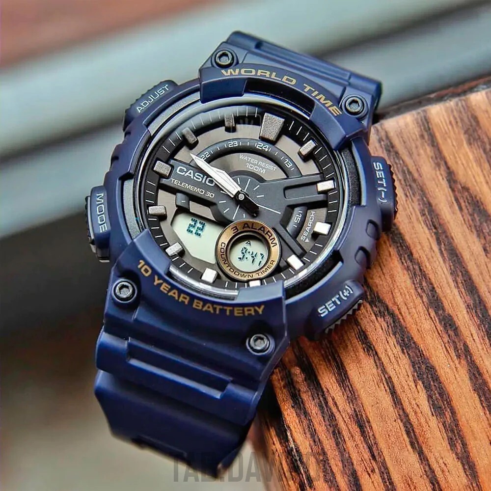 CASIO AEQ-110W-2A WORLD TIME 10 YEARS BATTERY WATCH