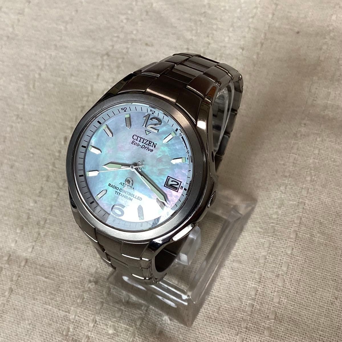 Citizen Attesa ATD53-2618 Eco-Drive Radio Limited MOP Dial Titanium Watch Japan