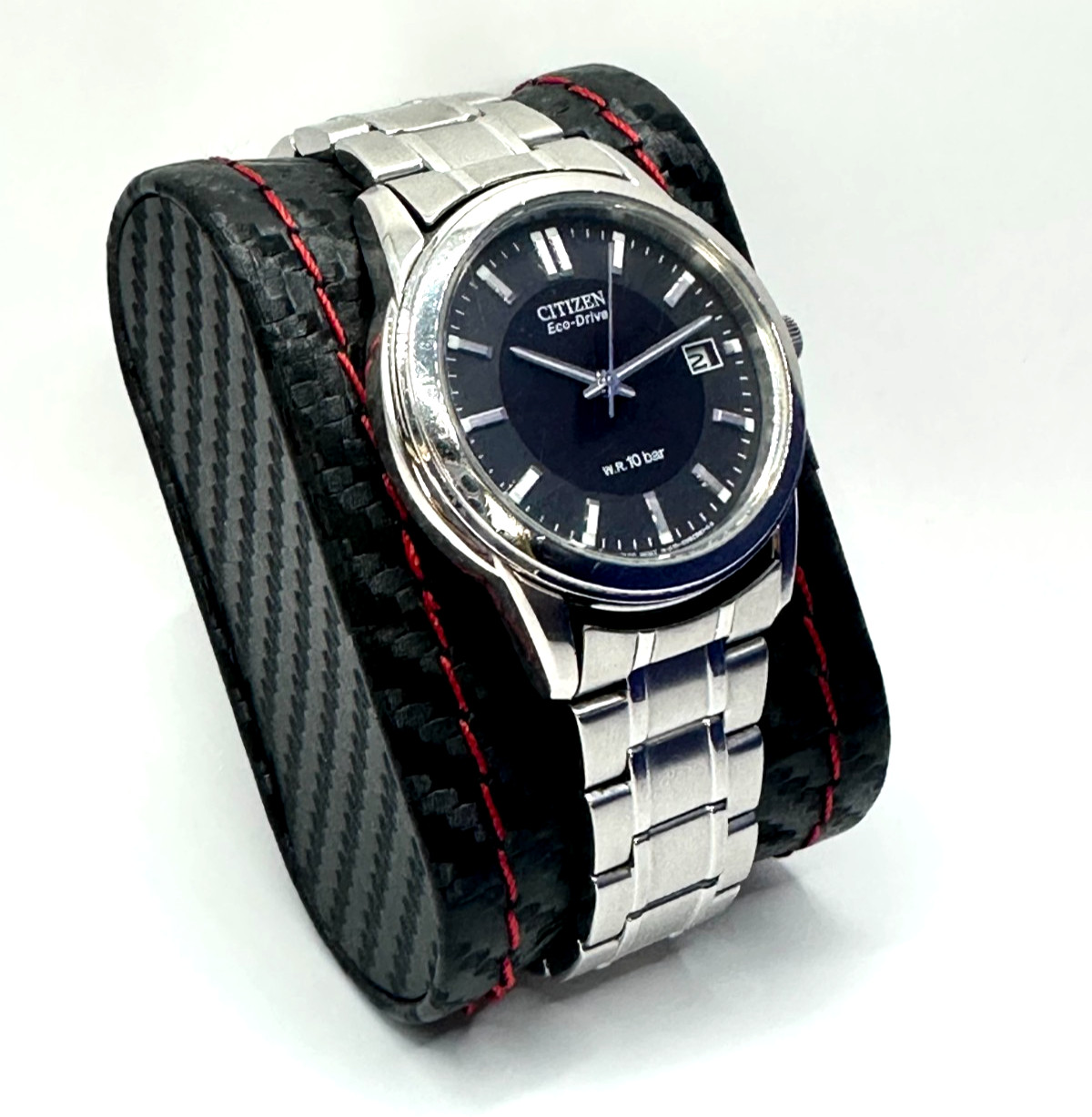 Citizen Eco-Drive E111-S053846 Solar Men’s Watch Black Dial Stainless Steel
