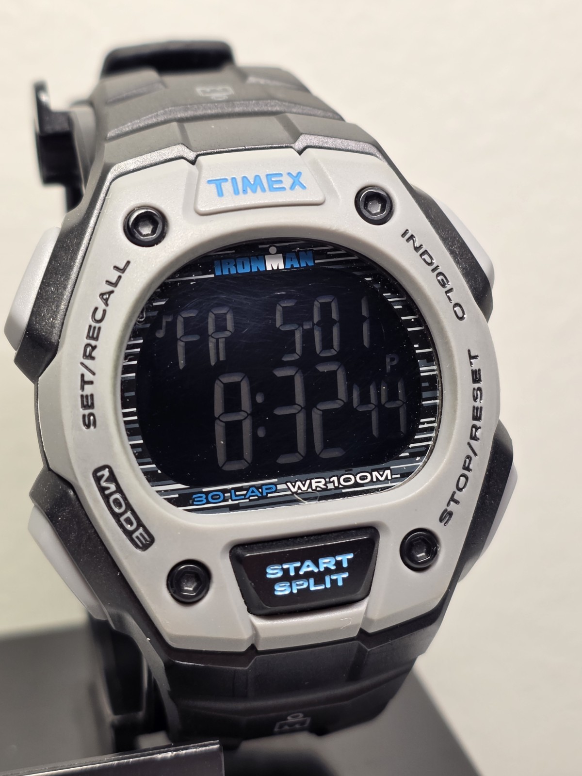 Timex Ironman Men’s Watch 100M 30 Lap Swimming Watch TW2U30200 Gray Black Band