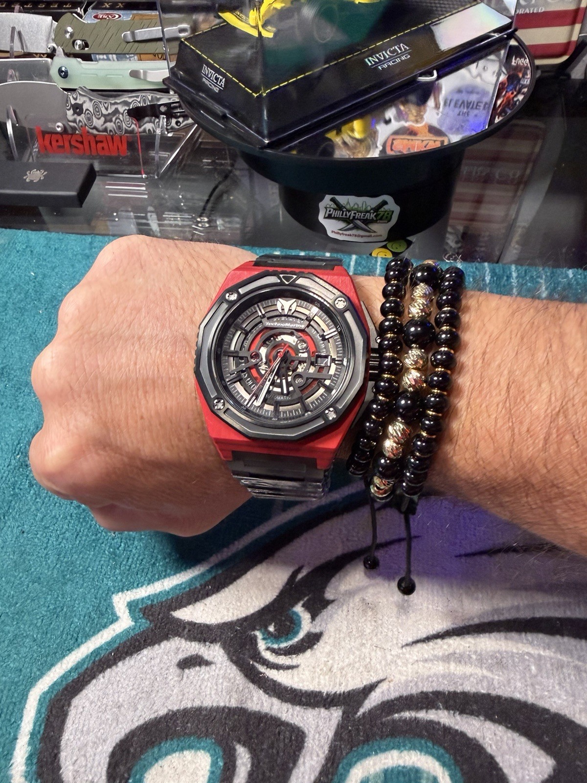 TechnoMarine Carbon Nautic Automatic Limited Edition 45mm Red/Black $1600 msrp.