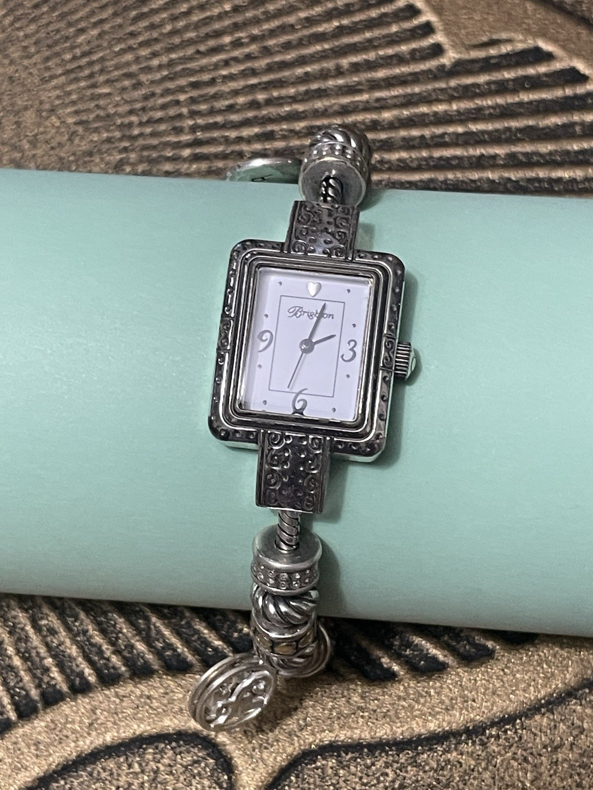 Brighton Cherry Hill Watch Silver Plated Add a Bead Charm Bracelet + 14 Beads