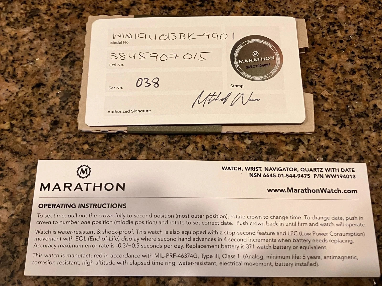 Marathon Navigator x Islander Ltd Edition # 38/250 WHITE Dial BLUE/ORANGE tubes