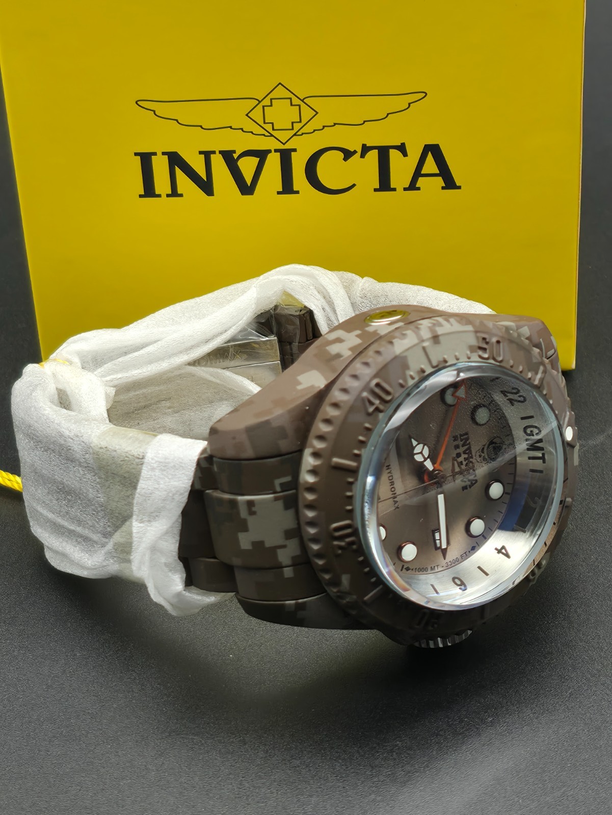 Invicta Reserve 52MM Aqua Plating ProDiver Hydromax GMT Swiss Movement Men Watch