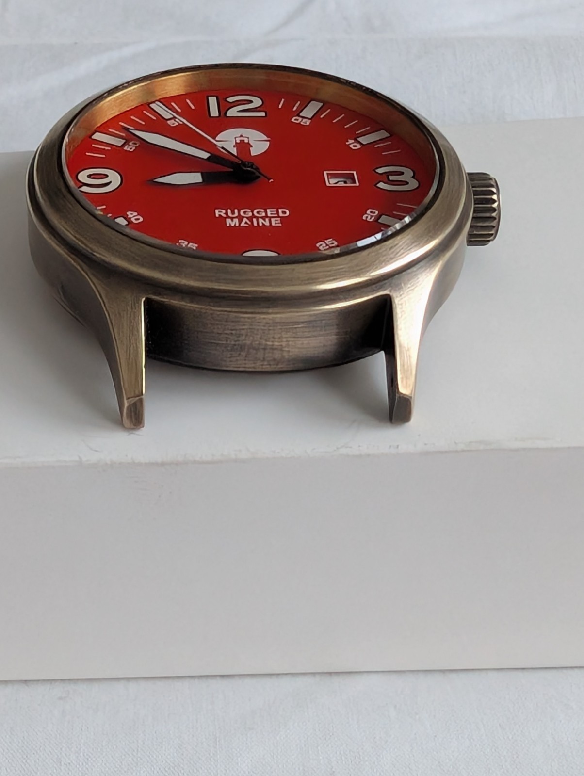 Solid brass, field, military watch, 44mm *PATINA WORK DONE* see description