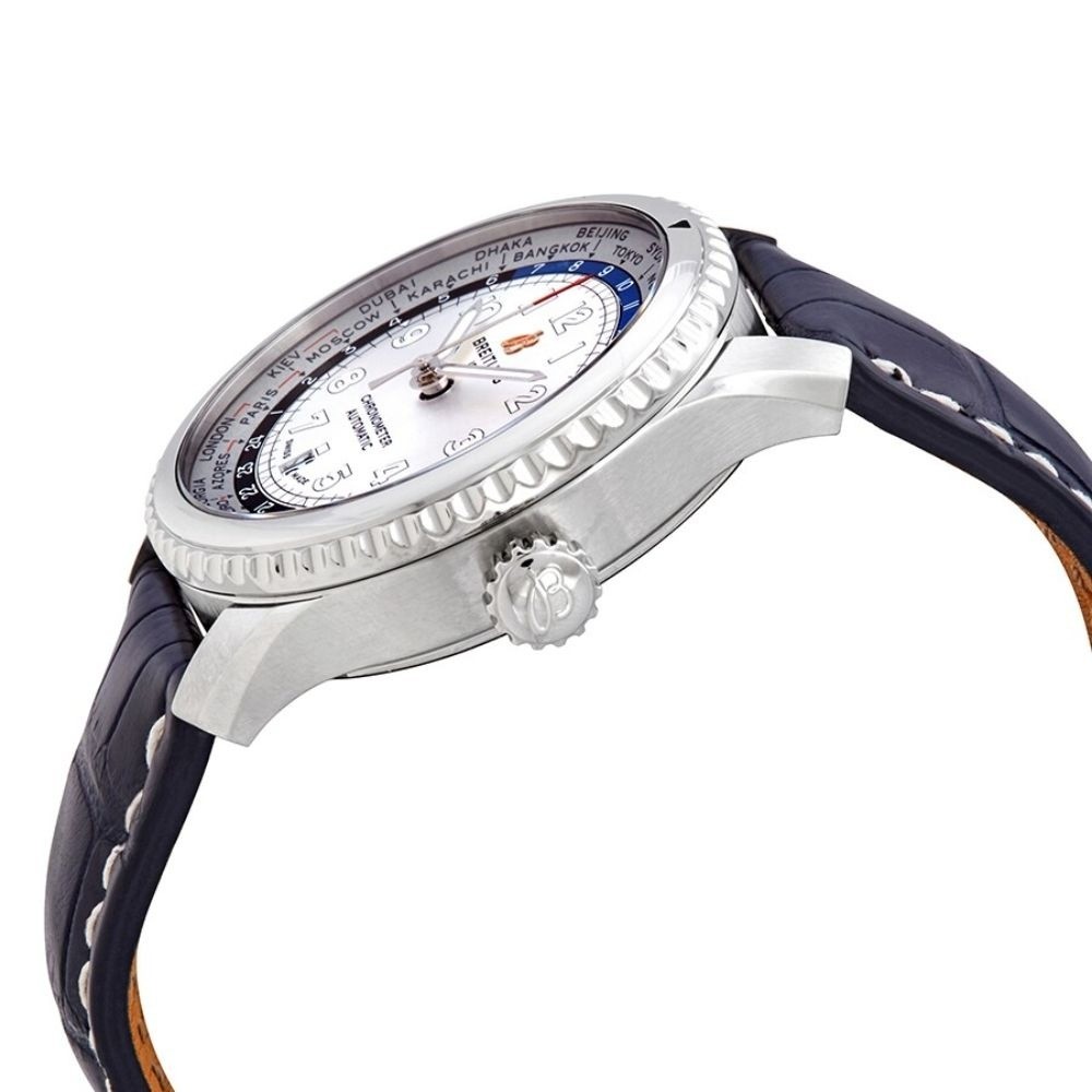 Breitling Navitimer Aviator 8 Unitime AB3521 Silver Dial 43mm Steel Men’s Watch