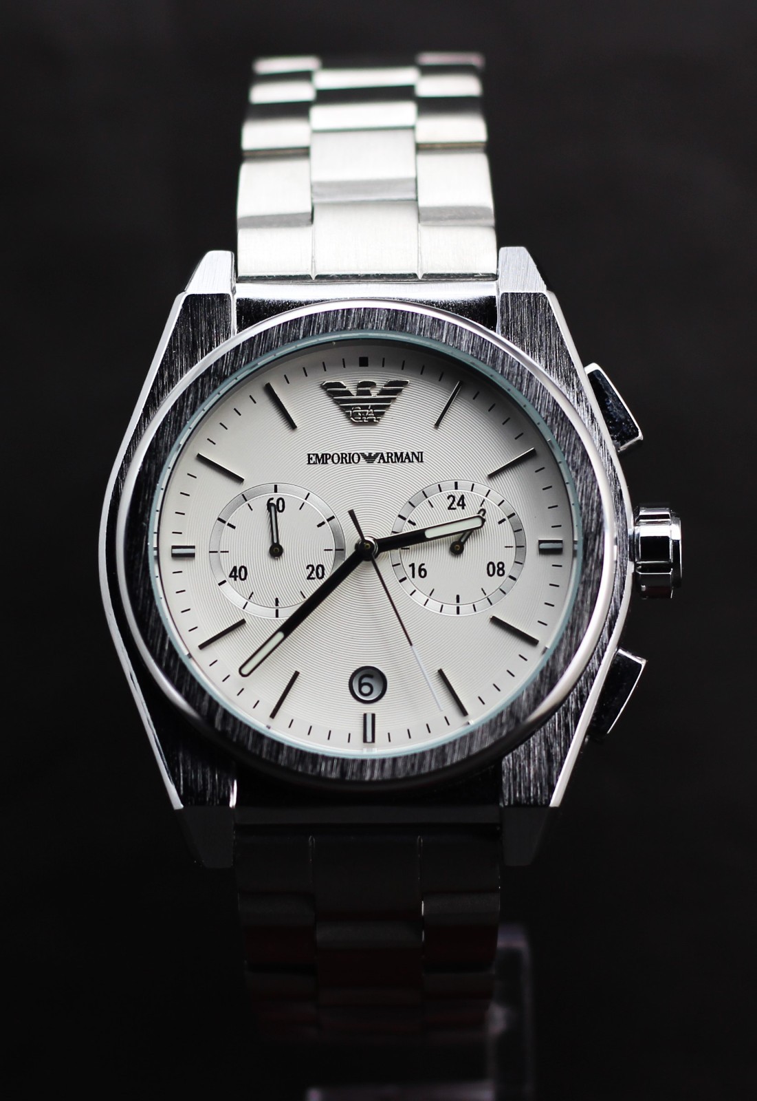 Refurbished Emporio Armani Chronograph In White Dial With Date Indicator Watch.
