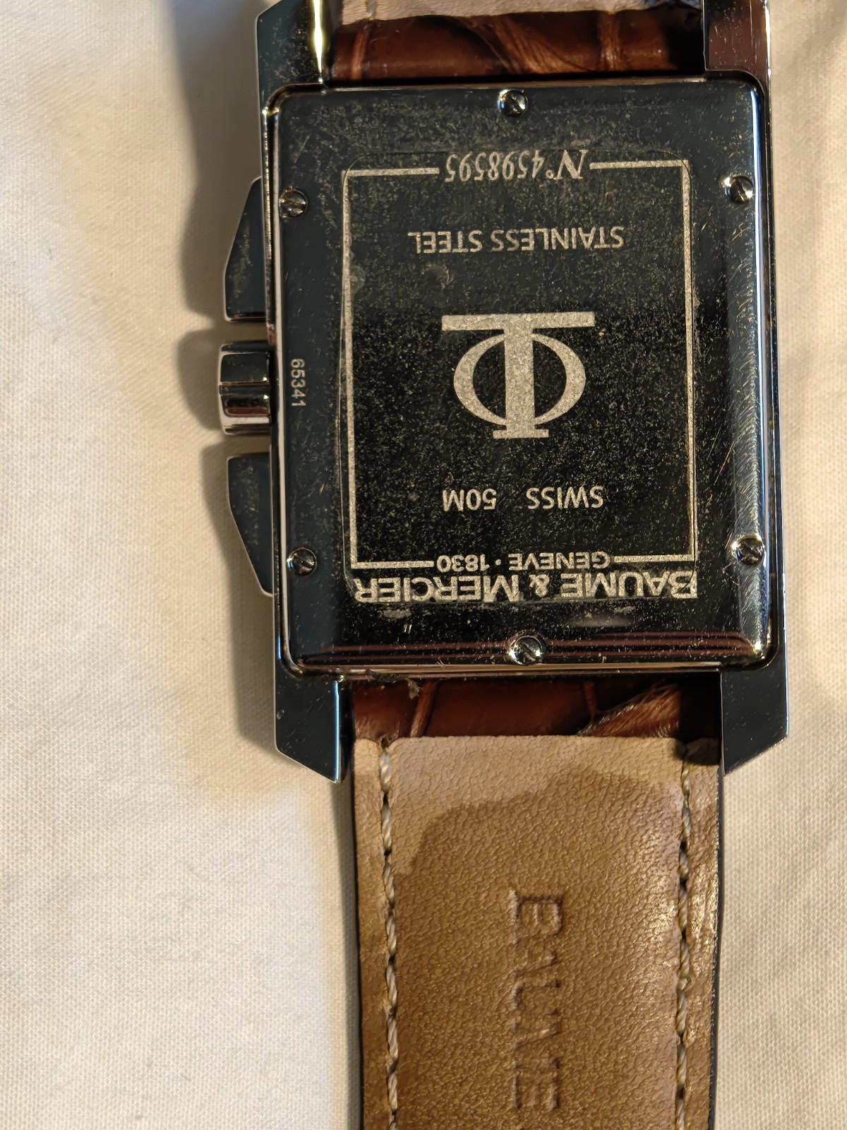 Baume & Mercier “Hampton” SS chronograph watch, in great condition