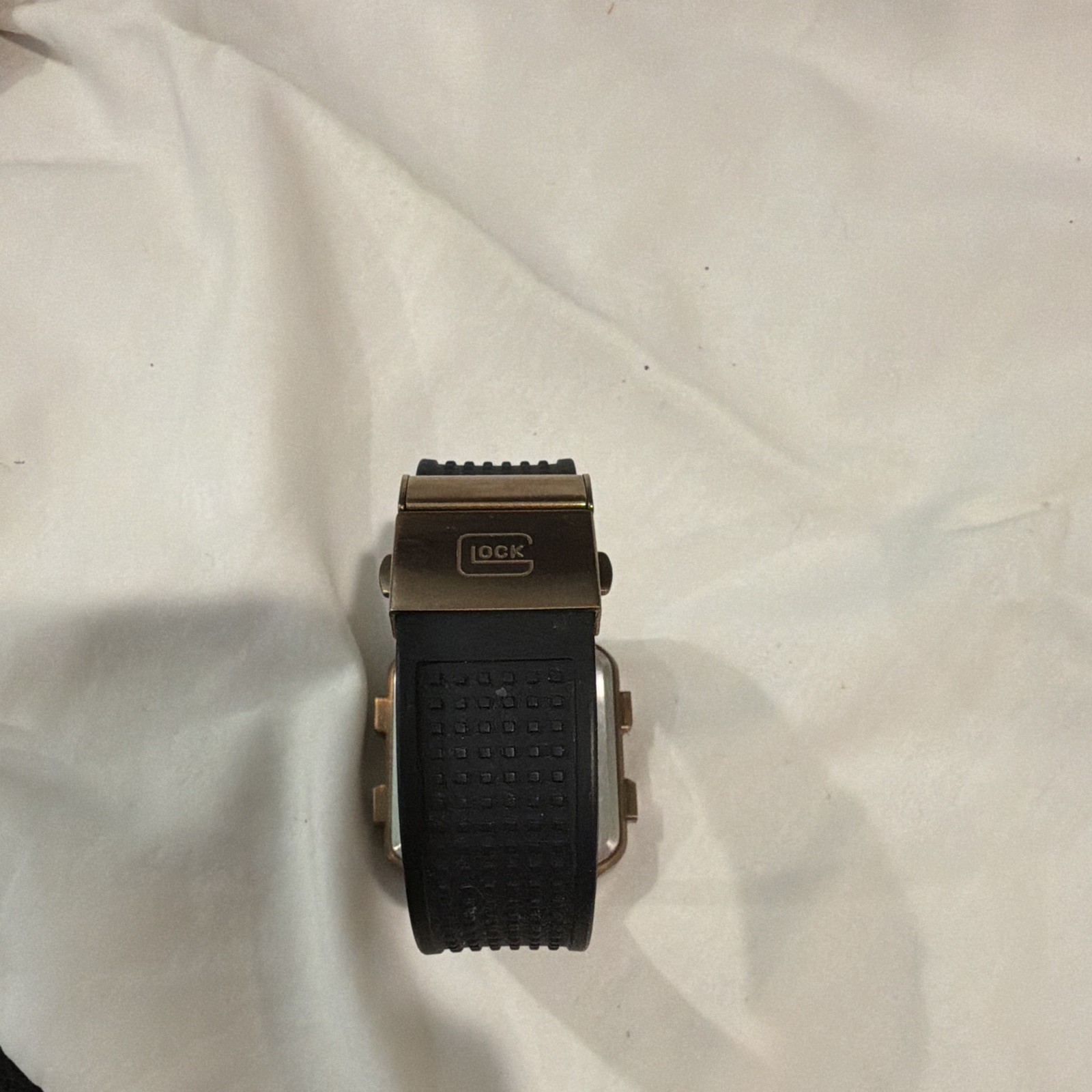 GLOCK Precision Digital Quartz 44mm 10 ATM Bronze Steel Black Rubber Date
