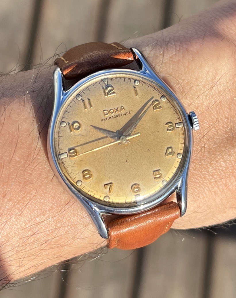 Rare Doxa Calatrava Oversized 36.5mm Vintage 1940s-50s Calatrava Model
