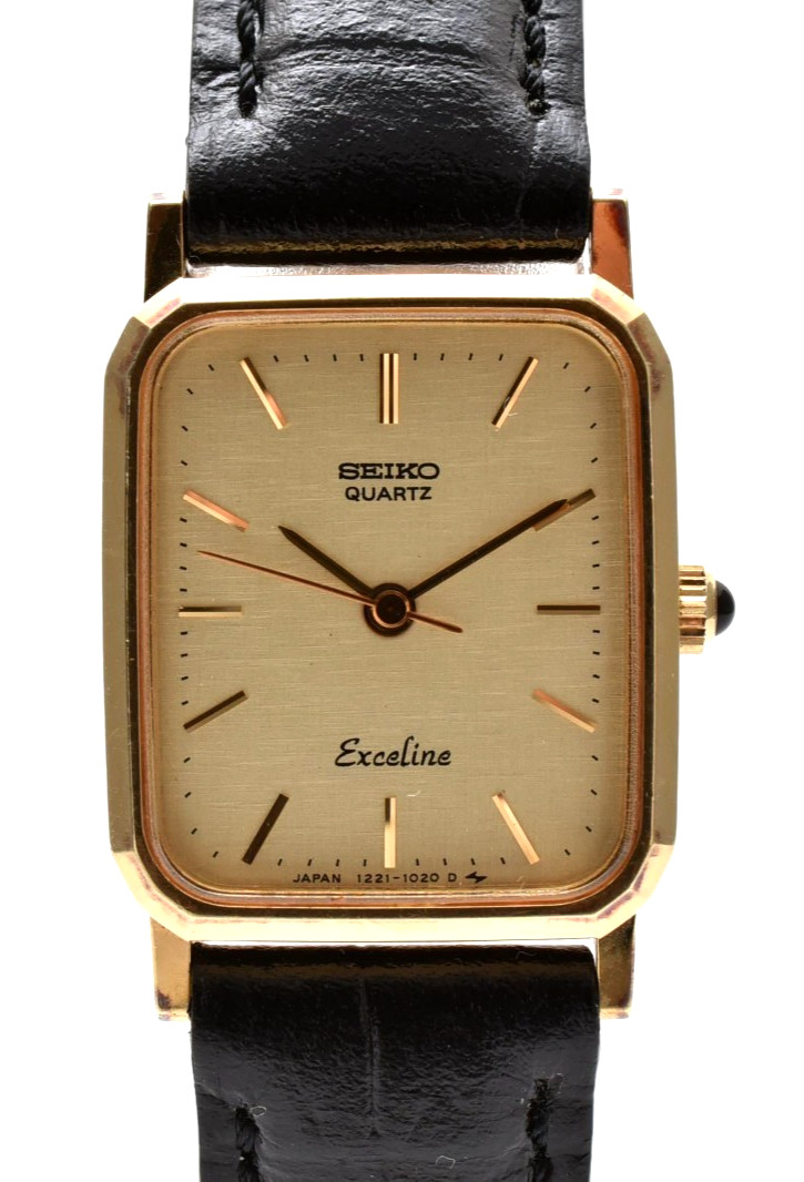[Exc+5] SEIKO Exceline 1221-5720 18mm Quartz Vintage Gold Tone Women’s Watch