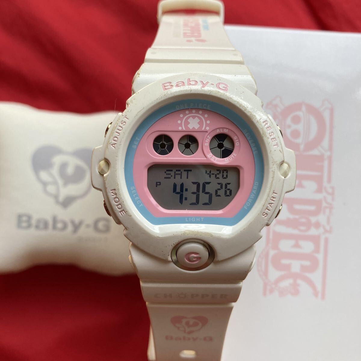 Casio Baby-G One Piece Chopper Collaboration Limited Watch Pink/White Box