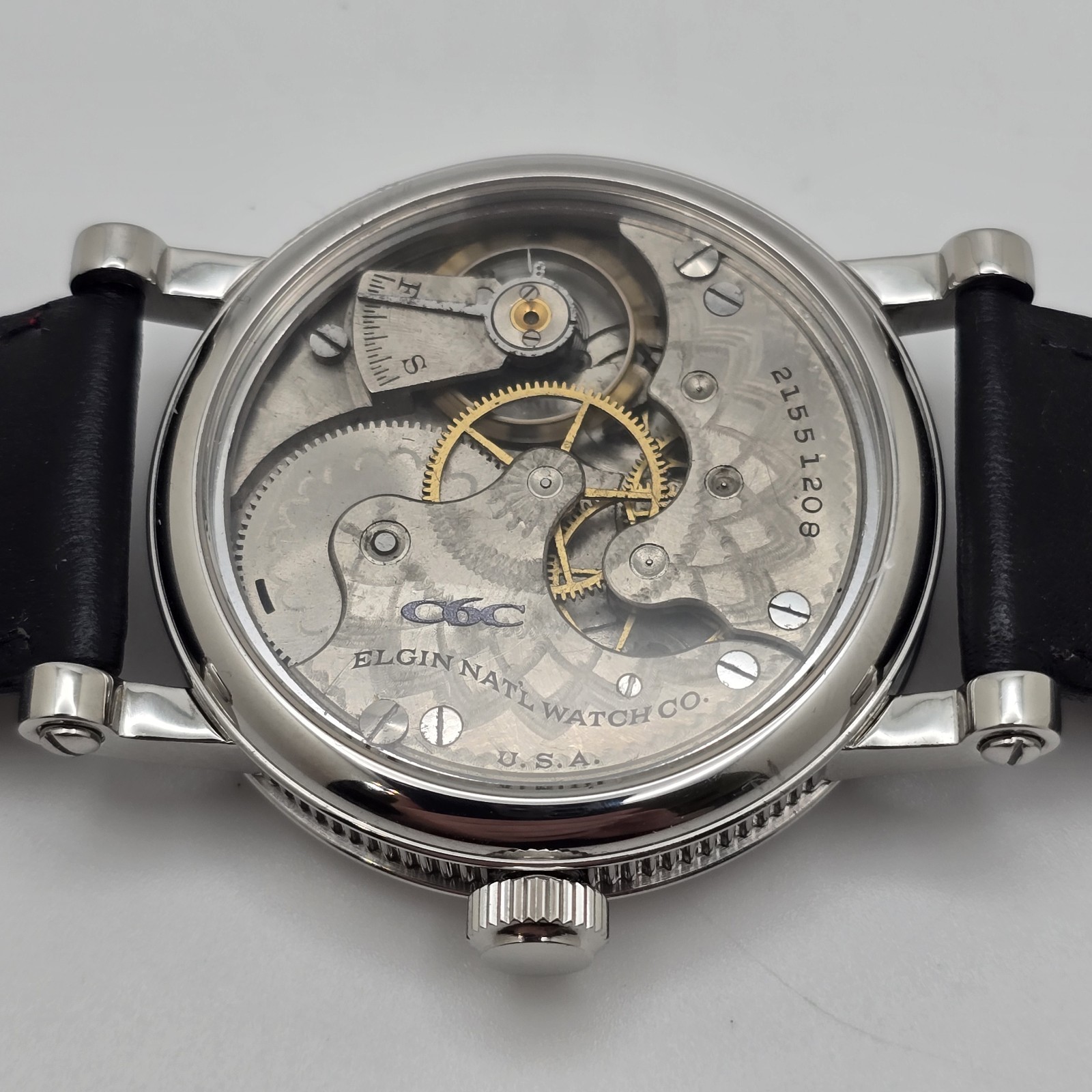 Custom-Built “Antique-Mod” Marriage-Watch – 40mm 1919 Elgin Classic Arabic