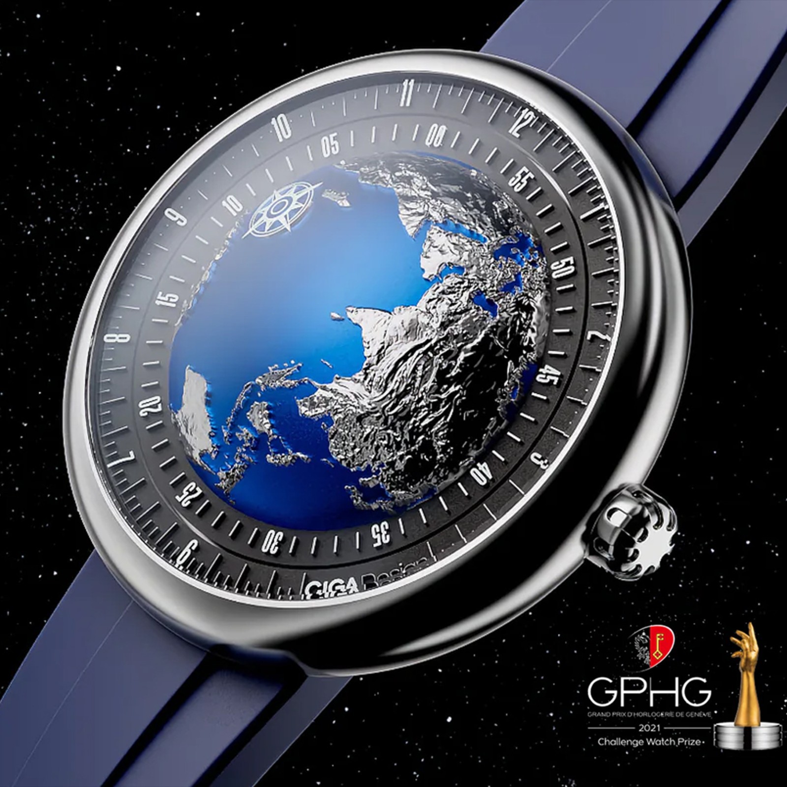 CIGA Design Blue Planet II Automatic Mechanical Watch GPHG Winner