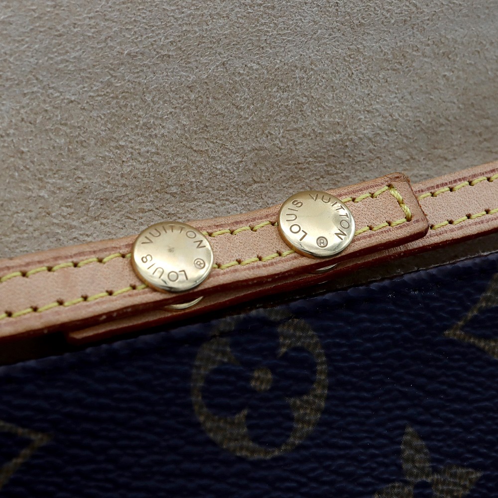 LOUIS VUITTON Monogram Pochette Twin GM M51852 Clutch Shoulder Bag Brown Women