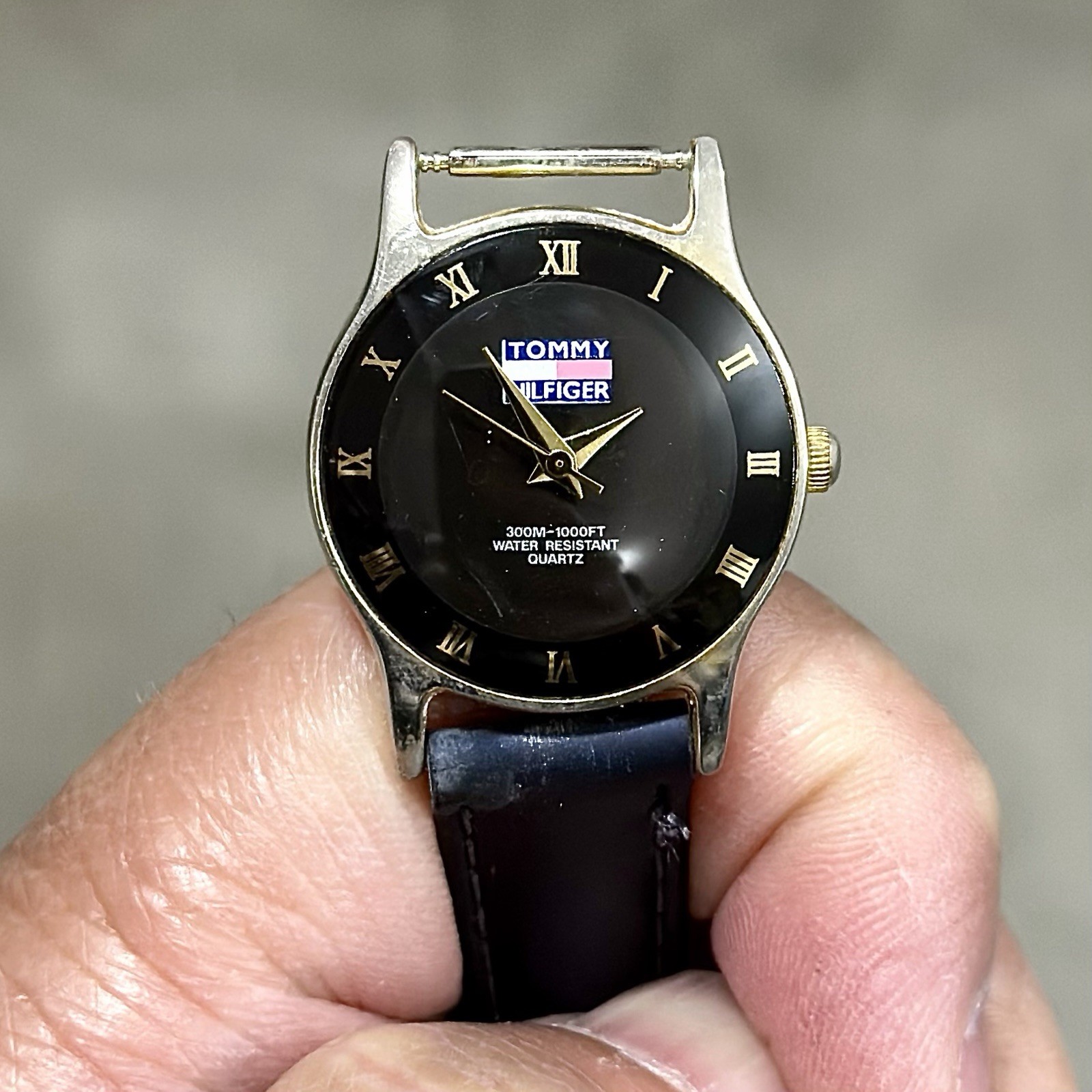 Vintage 25mm Gold Tone Women’s Quartz by Tommy Hilfiger Blue Red White Parts