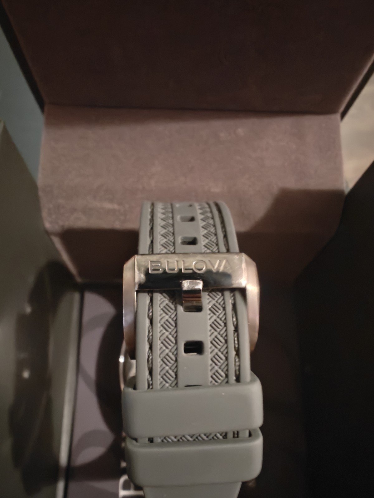 Bulova Oceanographer GMT Automatic Diver 41mm White Dial Gray Rubber Strap