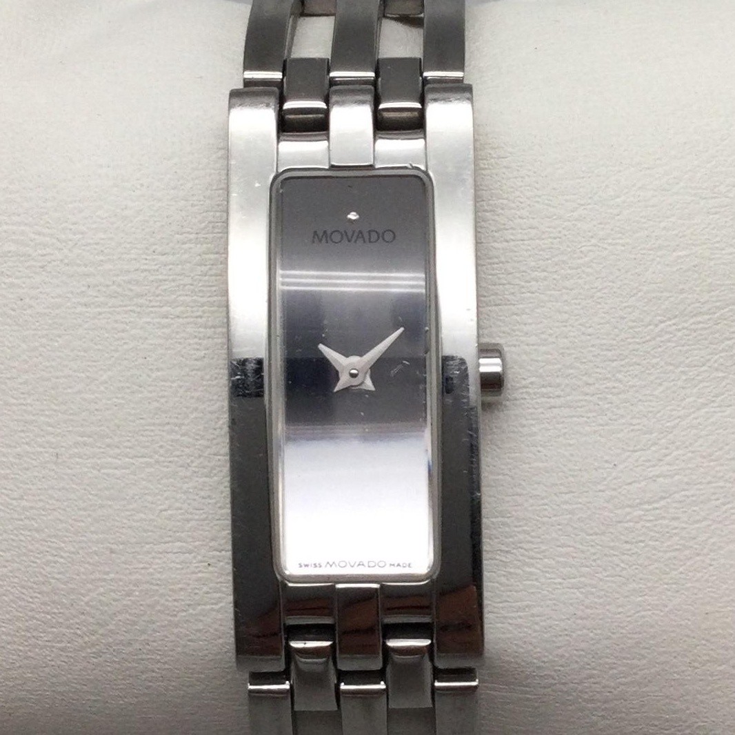 Movado Esperanza Womens Watch 14mm Stainless Steel Sapphire New Battery 6″