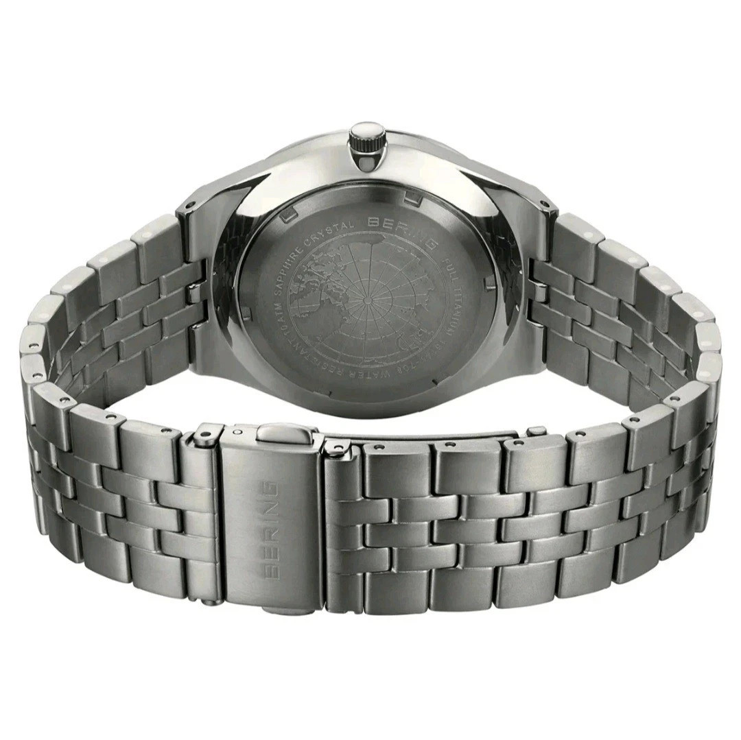 Bering TITANIUM Green Dial Men’s Quartz Sapphire Classic 41mm Watch 16141-708