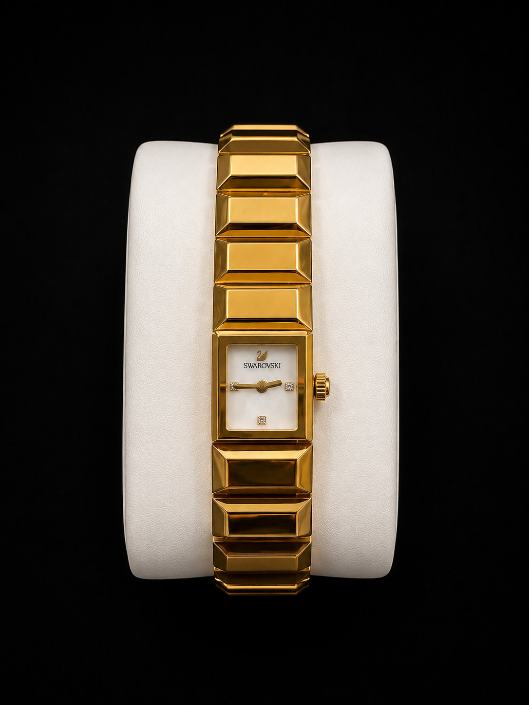 Swarovski Women’s Baguette 15MM Gold Toned Gorgeous Quartz Watch 999987